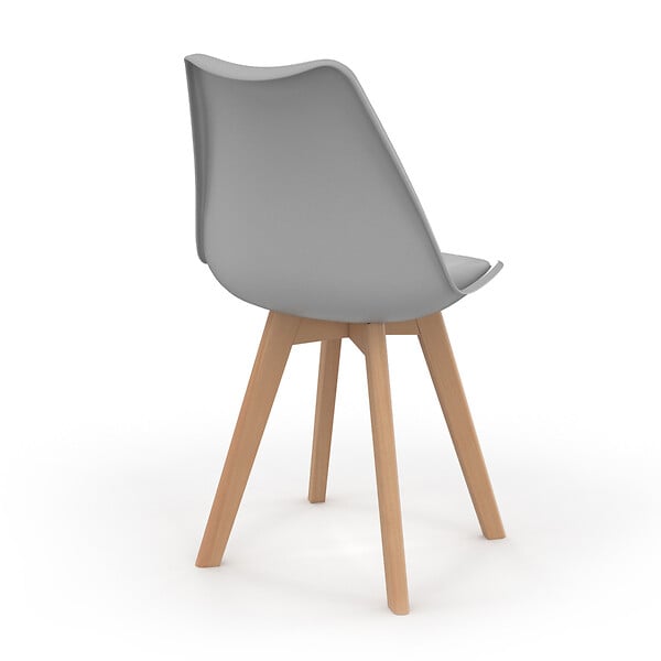 ID MARKET - Lot de 4 chaises scandinaves SARA mix color gris foncé, gris clair, blanc et noir - large