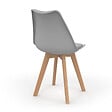 ID MARKET - Lot de 4 chaises scandinaves SARA mix color gris foncé, gris clair, blanc et noir - vignette