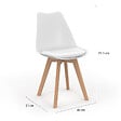 ID MARKET - Lot de 4 chaises scandinaves SARA mix color gris foncé, gris clair, blanc et noir - vignette