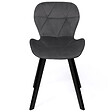 ID MARKET - Lot de 4 chaises ROBINE en velours mix color pastel bleu, gris clair, gris foncé, rose - vignette