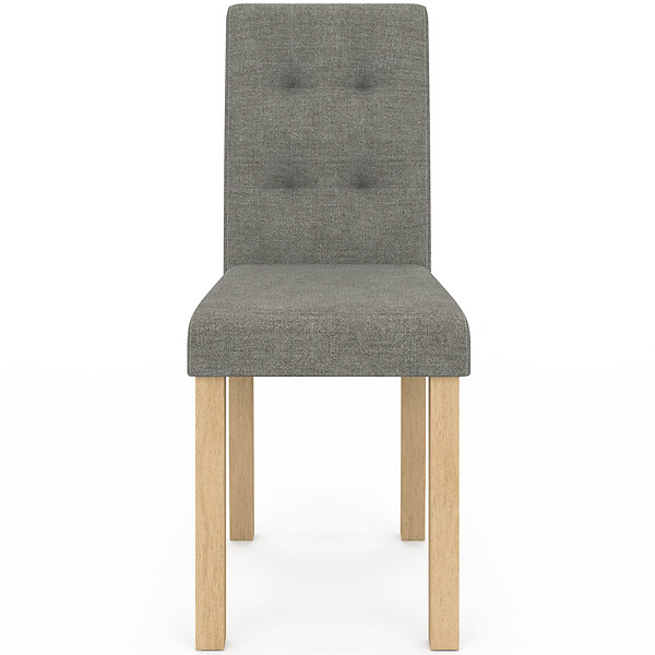 ID MARKET - Lot de 6 chaises POLGA capitonnées mix color gris, terracotta et beige - large