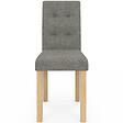ID MARKET - Lot de 6 chaises POLGA capitonnées mix color gris, terracotta et beige - vignette