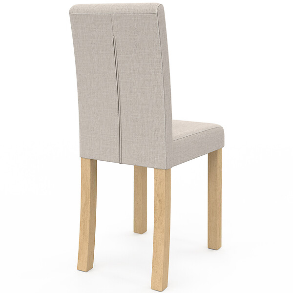 ID MARKET - Lot de 6 chaises POLGA capitonnées mix color gris, terracotta et beige - large