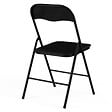 ID MARKET - Lot de 4 chaises pliantes KITY noires en PU - vignette