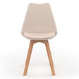 ID MARKET - Lot de 4 chaises scandinaves SARA mix color gris foncé, terracotta, beige x2 - vignette