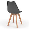 ID MARKET - Lot de 4 chaises scandinaves SARA mix color gris foncé, terracotta, beige x2 - vignette