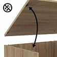 ID MARKET - Meuble TV 140 cm EASY montage sans outils 2 portes coulissantes réversibles effet bois et noir - vignette
