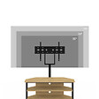 ID MARKET - Meuble TV 100 cm d'angle DETROIT avec étagères et support TV réglable de 32 à 70 pouces design industriel - vignette