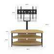 ID MARKET - Meuble TV 100 cm d'angle DETROIT avec étagères et support TV réglable de 32 à 70 pouces design industriel - vignette