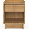 ID MARKET - Lot de 2 tables de chevet ROSIE 1 tiroir et 1 niche façon hêtre design minimaliste - vignette