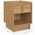 ID MARKET - Lot de 2 tables de chevet ROSIE 1 tiroir et 1 niche façon hêtre design minimaliste - vignette
