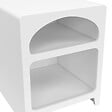 ID MARKET - Lot de 2 tables de chevets organiques ALESIA bois blanc 2 niches - vignette