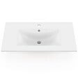 ID MARKET - Vasque à encastrer rectangle en céramique blanche L. 81 x l. 46 x H. 17 cm - vignette