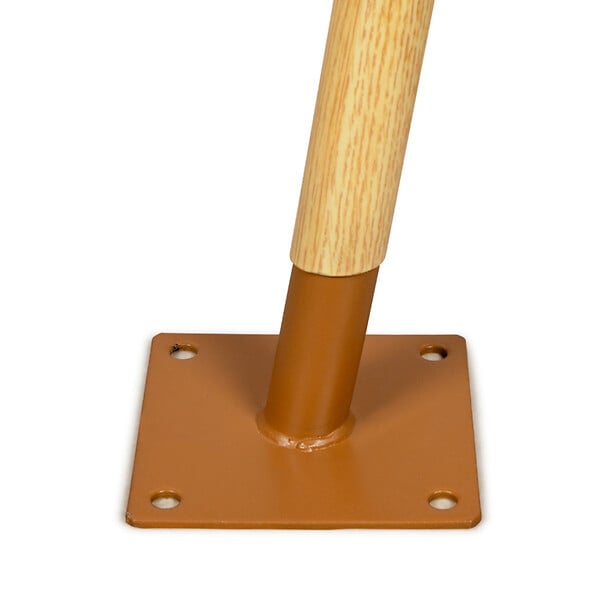 ID MARKET - Lot de 2 mâts de fixation effet bois pour voile d'ombrage H.220 cm poteaux et bases acier - large