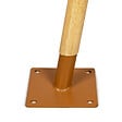 ID MARKET - Lot de 2 mâts de fixation effet bois pour voile d'ombrage H.220 cm poteaux et bases acier - vignette