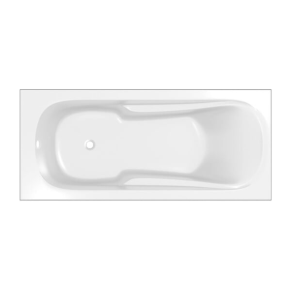 ALLIBERT - Baignoire rectangulaire 170x75x54cm - Acrylique et ABS Blanc - Dossier et accoudoirs intégrés - large