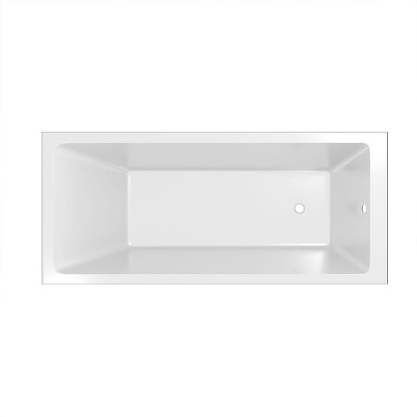 ALLIBERT - Baignoire rectangulaire 170x75x54cm avec dossier - Acrylique et ABS Blanc brillant - large
