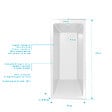 ALLIBERT - Baignoire rectangulaire 170x75x54cm avec dossier - Acrylique et ABS Blanc brillant - vignette