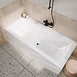ALLIBERT - Baignoire rectangulaire duo 180x80x54cm - 100% acrylique blanc brillant - Lignes droites - vignette