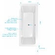ALLIBERT - Baignoire rectangulaire duo 180x80x54cm - 100% acrylique blanc brillant - Lignes droites - vignette