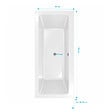 ALLIBERT - Baignoire rectangulaire duo 180x80x54cm - 100% acrylique blanc brillant - Lignes droites - vignette