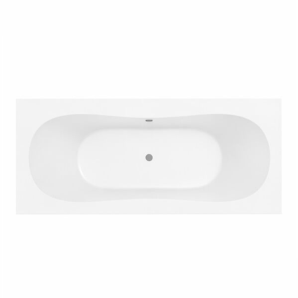 ALLIBERT - Baignoire rectangulaire duo 180x80x54cm - 100% acrylique blanc mat - Lignes arrondies - large
