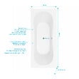 ALLIBERT - Baignoire rectangulaire duo 180x80x54cm - 100% acrylique blanc mat - Lignes arrondies - vignette