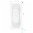 ALLIBERT - Baignoire rectangulaire duo 180x80x54cm - 100% acrylique blanc mat - Lignes arrondies - vignette