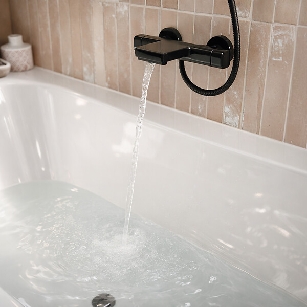 ALLIBERT - Baignoire rectangulaire duo 180x80x54cm - 100% acrylique blanc brillant - Lignes arrondies - large