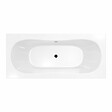 ALLIBERT - Baignoire rectangulaire duo 180x80x54cm - 100% acrylique blanc brillant - Lignes arrondies - vignette