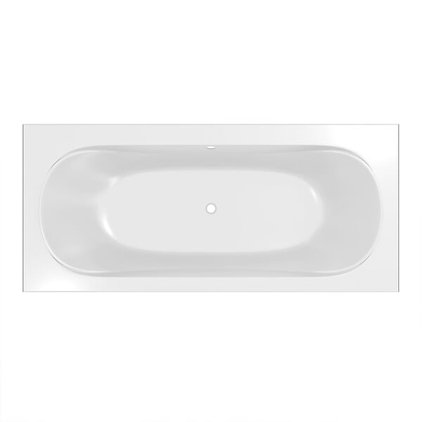 ALLIBERT - Baignoire rectangulaire duo 170x75x54cm avec dossiers intégrés - Acrylique et ABS blanc brillant - large