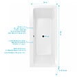 ALLIBERT - Baignoire rectangulaire duo 180x80x54cm - 100% acrylique blanc mat - Lignes droites - vignette