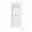 ALLIBERT - Baignoire rectangulaire duo 180x80x54cm - 100% acrylique blanc mat - Lignes droites - vignette