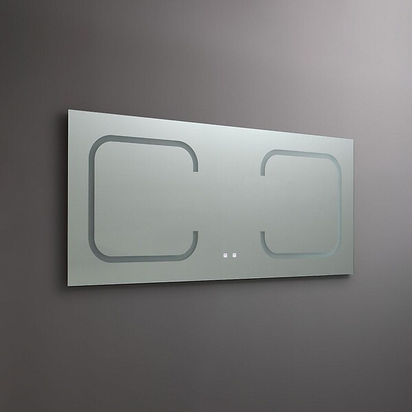 KIAMAMI VALENTINA - Miroir Rectangulaire 180X80 Rétro-Éclairé Par Des Bandes Led - large