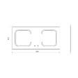 KIAMAMI VALENTINA - Miroir Rectangulaire 180X80 Rétro-Éclairé Par Des Bandes Led - vignette