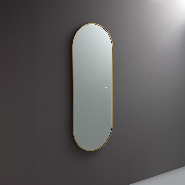 KIAMAMI VALENTINA - Miroir Led Rétro-Éclairé 60X160cm Cadre Effet Laiton - large