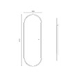 KIAMAMI VALENTINA - Miroir Led Rétro-Éclairé 60X160cm Cadre Effet Laiton - vignette