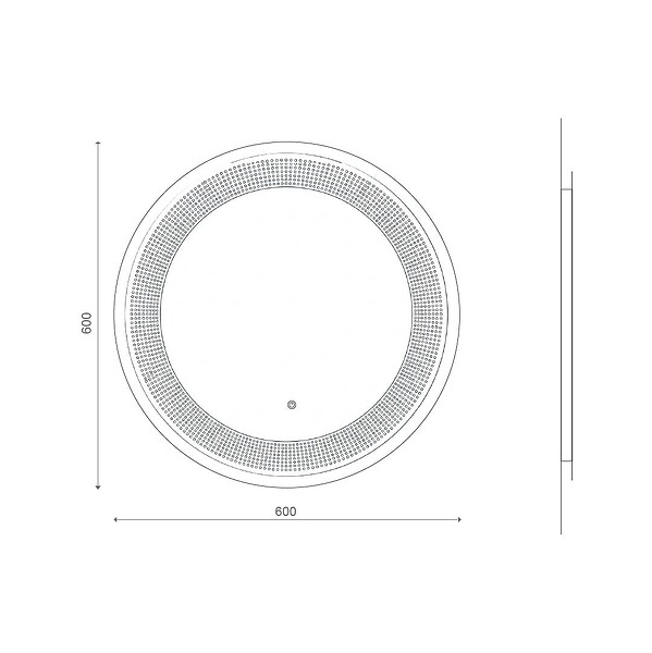 KIAMAMI VALENTINA - Miroir Rond 60 Cm Éclairage Led Touch - large