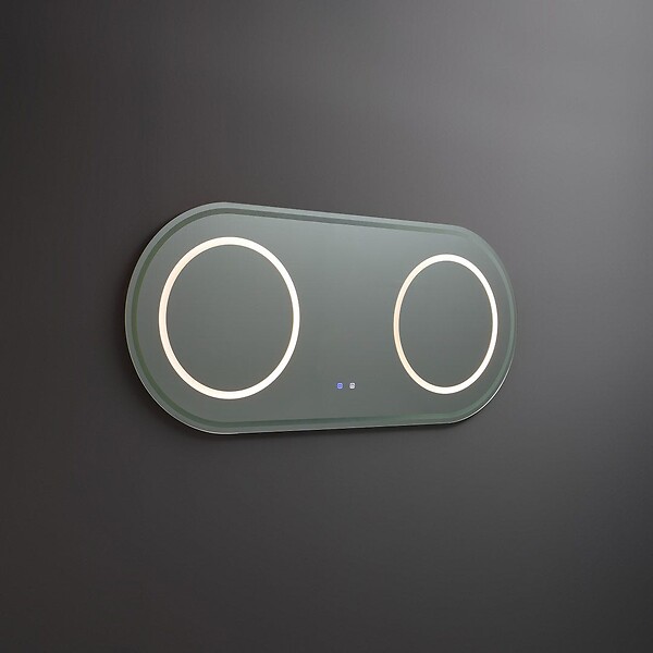 KIAMAMI VALENTINA - Miroir Ovale 180X80 Pour Salle De Bain Avec Éclairage Led - large