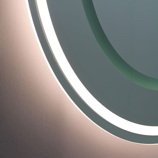KIAMAMI VALENTINA - Miroir Ovale 180X80 Pour Salle De Bain Avec Éclairage Led - large