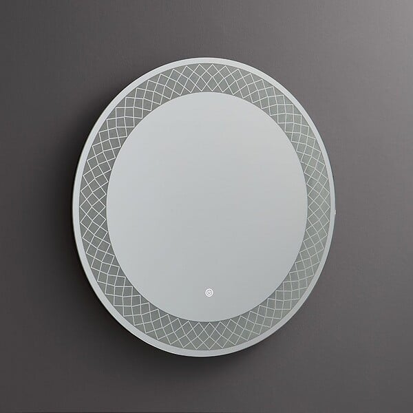 KIAMAMI VALENTINA - Miroir Rond Avec Décoration Illuminée Par Led 70Cm - large