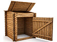 HABITAT ET JARDIN - Coffre de filtration en bois traité pour piscine "Keny" - 120 x 95 x 126 cm - vignette