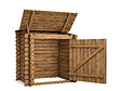 HABITAT ET JARDIN - Coffre de filtration en bois traité pour piscine "Keny" -  120 x 95 x 113 cm - - vignette