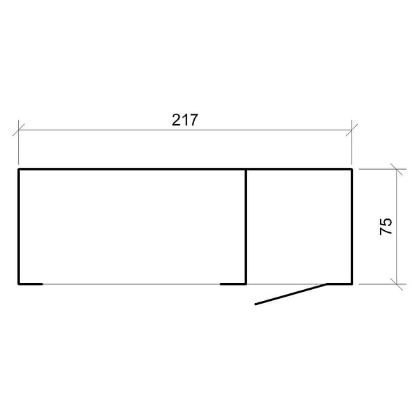 TIMBELA - Abri à bûches extérieur - 75 x 217 x H159 cm - Abri à outils et bûches - 1,09 m² + 0.53 m² - TIMBELA M981 - CAVERN STEEL - large