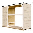 TIMBELA - Abri à bûches extérieur - 75 x 217 x H159 cm - Abri à outils et bûches - 1,09 m² + 0.53 m² - TIMBELA M981 - vignette