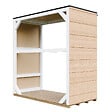 TIMBELA - Abri à bûches extérieur 1,14 m² - 75 x 153 x H159 cm - TIMBELA  M980-1-HARVEST HONEY - vignette