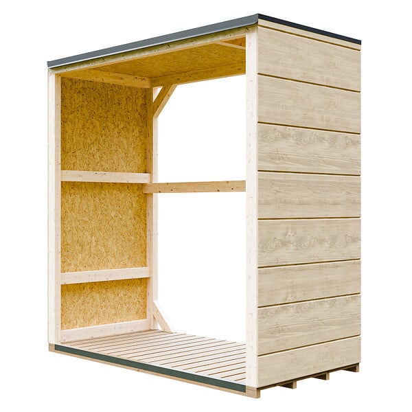 TIMBELA - Abri à bûches extérieur 1,14 m² - 75 x 153 x H159 cm - M980-1 - large