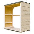 TIMBELA - Abri à bûches extérieur 1,14 m² - 75 x 153 x H159 cm - M980-1 - vignette