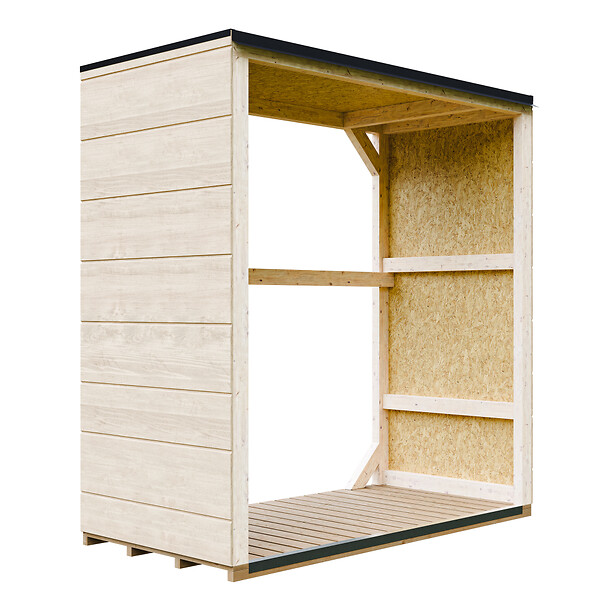 TIMBELA - Abri à bûches extérieur 1,14 m² - 75 x 153 x H159 cm - M980-1 - large
