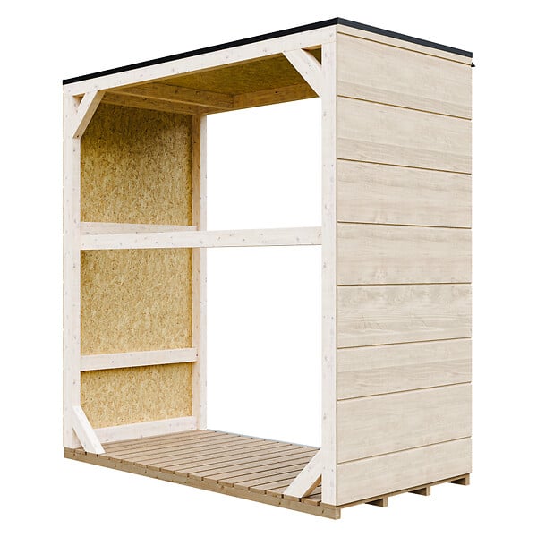 TIMBELA - Abri à bûches extérieur 1,14 m² - 75 x 153 x H159 cm - M980-1 - large